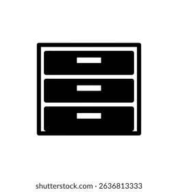 Drawer with Labels Representing Organized Office Storage