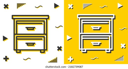 drawer line icon. Simple outline style.drawer linear sign. Vector illustration isolated on white background. Editable stroke EPS 10