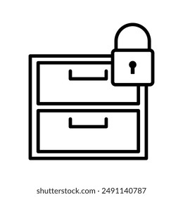 drawer with lock icon color editable