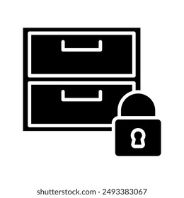 drawer with lock icon color editable