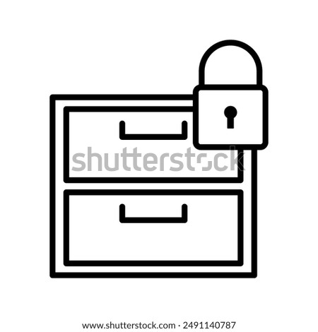 drawer with lock icon color editable