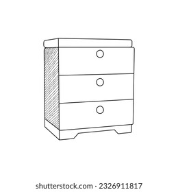 Drawer minimalist interior design, illustration vector Design Template, suitable for your company