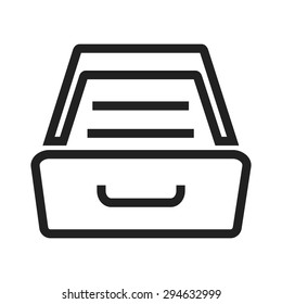 Drawer, open, wood icon vector image. Can also be used for business, finance and accounts. Suitable for web apps, mobile apps and print media.