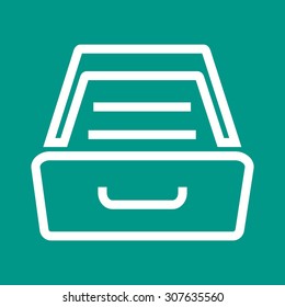 Drawer, open, wood icon vector image. Can also be used for business, finance and accounts. Suitable for web apps, mobile apps and print media.