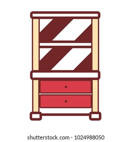 drawer with shelves icon