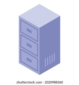 Drawer space organization icon. Isometric of drawer space organization vector icon for web design isolated on white background