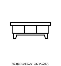 drawer storage icon ,living room decoration, editable stroke eps 10