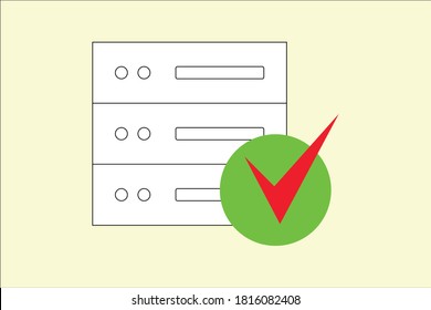 Símbolo del cajón con aviso seguro e inseguro. Adecuado para su uso como proyecto de sitio web o material de presentación