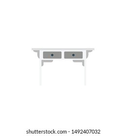 drawer table glyph flat vector icon