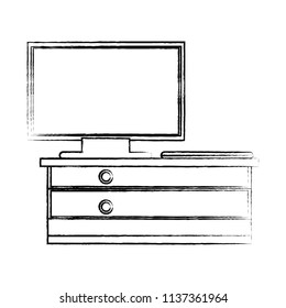 drawer and television