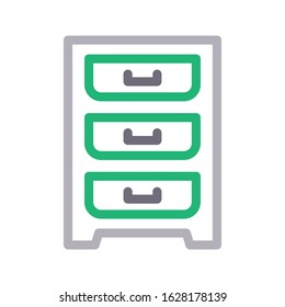 drawer vector color line icon 