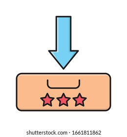 drawer vector flat color icon 