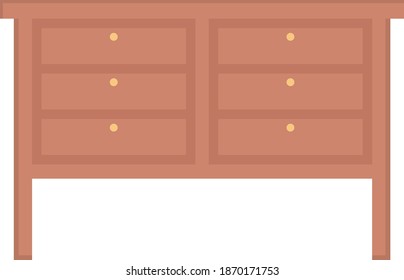 drawer vector flat colour icon