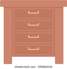 drawer vector flat colour icon