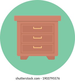 Drawer Vector Flat Colour Icon