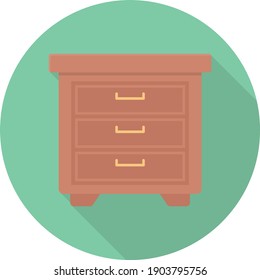 drawer vector flat colour icon