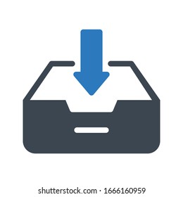 drawer vector glyph color icon 