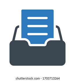 drawer vector  glyph color icon 