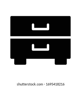 drawer vector glyph flat icon 