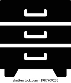 drawer vector glyph flat icon