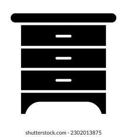 Drawer Vector Glyph Icon Design