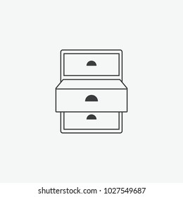 Drawer Vector Icon