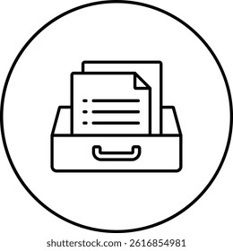 Drawer vector icon. Can be used for printing, mobile and web applications.