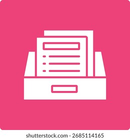 Drawer vector icon. Can be used for printing, mobile and web applications.