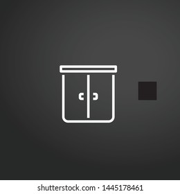Drawer vector icon. Drawer concept stroke symbol design. Thin graphic elements vector illustration, outline pattern for your web site design, logo, UI. EPS 10.