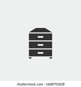Drawer vector icon for offices