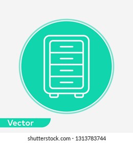 Drawer vector icon sign symbol