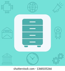Drawer vector icon sign symbol
