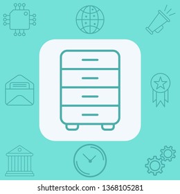 Drawer vector icon sign symbol