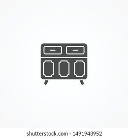 Drawer vector icon sign symbol