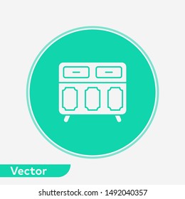 Drawer vector icon sign symbol