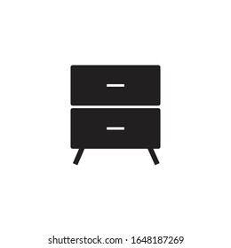 drawer vector icon symbol on white background