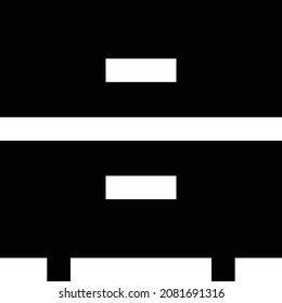 drawer vector illustration isolated on a transparent background. glyph vector icons for concept or web graphics.
