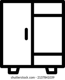 drawer vector illustration isolated on a transparent background. glyph vector icons for concept or web graphics.