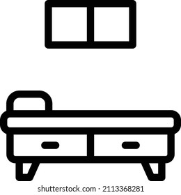 Drawer Vector illustration on a transparent background.Premium quality symmbols.Stroke vector icon for concept and graphic design.