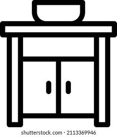 Drawer Vector illustration on a transparent background.Premium quality symmbols.Stroke vector icon for concept and graphic design.