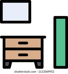 Drawer Vector illustration on a transparent background.Premium quality symmbols.Stroke vector icon for concept and graphic design.