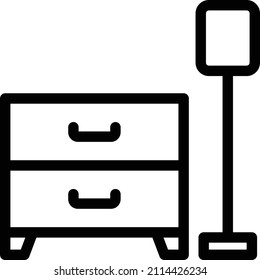 Drawer Vector illustration on a transparent background.Premium quality symmbols.Stroke vector icon for concept and graphic design.