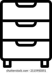 Drawer Vector illustration on a transparent background.Premium quality symmbols.Stroke vector icon for concept and graphic design.