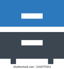 drawer Vector illustration on a transparent background.Premium quality symbols.Glyphs vector icon for concept and graphic design. 
