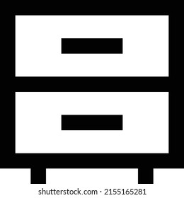 drawer Vector illustration on a transparent background.Premium quality symmbols.Stroke vector icon for concept and graphic design.