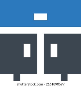 ilustración del vector del cajón sobre un fondo transparente. Símbolos de calidad superior. Iconos vectoriales de glifos para diseño de conceptos y gráficos.