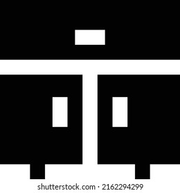 ilustración del vector del cajón sobre un fondo transparente. Símbolos de calidad superior. Iconos vectoriales de glifos para diseño de conceptos y gráficos.