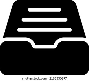drawer  Vector illustration on a transparent background. Premium quality symmbols. Glyphs vector icons for concept and graphic design.