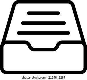ilustración del vector de cajón en un fondo transparente.Símbolos de calidad superior.Iconos vectores de trazo para el diseño de conceptos y gráficos.