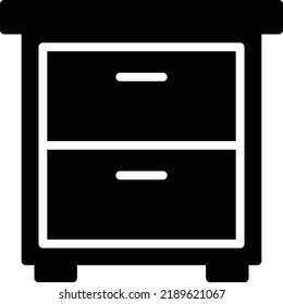 drawer Vector illustration on a transparent background. Premium quality symmbols. Glyphs vector icons for concept and graphic design. 
